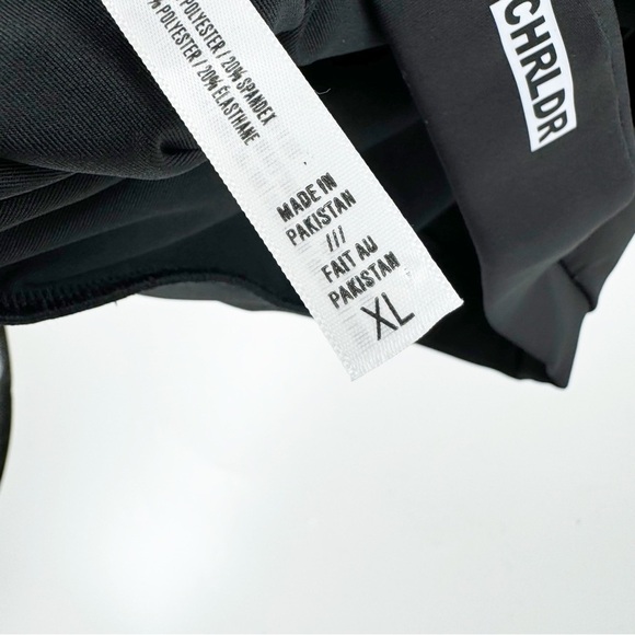 ✅ CHRLDR Sports Bra Allover Scattered Stars X-Large Black Gold Spaghetti Straps - Picture 4 of 9